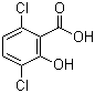 structure of CAS# 3401-80-7, 3,6-二氯水杨酸