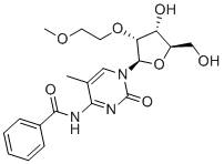 structure of CAS# 340162-93-8, N-Benzoyl-2'-O-(2-methoxyethyl)-5-methylcytidine