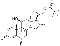 structure of CAS# 34097-16-0, Clocortolone pivalate