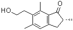 structure of CAS# 34175-96-7, (2R)-2,3-Dihydro-6-(2-hydroxyethyl)-2,5,7-trimethyl-1H-inden-1-one