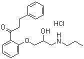 structure of CAS# 34183-22-7, 盐酸普罗帕酮