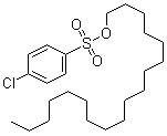 CAS # 34184-41-3, Octadecyl 4-chlorobenzenesulfonate, p-chlorobenzenesulfonic acid octadecyl ester, Octadecyl 4-chlorobenzenesulfonate, Octadecyl p-chlorobenzenesulfonate