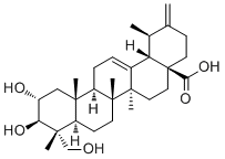 CAS 登录号：341971-45-7, Actinidic acid, (2alpha,3beta,4alpha)-2,3,23-三羟基乌苏-12,20(30)-二烯-28-酸