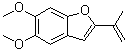 structure of CAS# 34293-09-9, 5,6-Dimethoxy-2-isopropenylbenzofuran