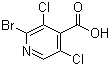 structure of CAS# 343781-56-6, 2-溴-3,5-二氯异烟酸