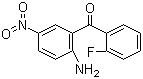 structure of CAS# 344-80-9, 2-Amino-2'-fluoro-5-nitrobenzophenone