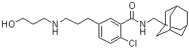structure of CAS# 345304-65-6, 2-氯-5-[3-[(3-羟基丙基)氨基]丙基]-N-金刚烷-1-基甲基)苯甲酰胺