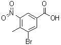 CAS # 34545-20-5, 3-Bromo-4-methyl-5-nitrobenzoic acid, 3-Nitro-4-methyl-5-bromobenzoic acid