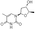 structure of CAS# 3458-14-8, 2',5'-Dideoxy-5-methyluridine