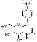 structure of CAS# 3459-18-5, 4-Nitrophenyl 2-(acetylamino)-2-deoxy-beta-D-glucopyranoside