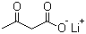 structure of CAS# 3483-11-2, Lithium acetoacetate