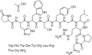 醋酸戈那瑞林分子结构 (CAS 34973-08-5)