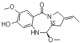 CAS # 35050-55-6, Tomaymycin, (2E,11R,11aS)-2-Ethylidene-1,2,3,10,11,11a-hexahydro-8-hydroxy-7,11-dimethoxy-5H-pyrrolo[2,1-c][1,4]benzodiazepin-5-one, NSC 177499
