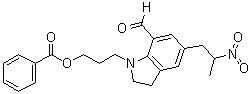 CAS # 350797-55-6, 1-[3-(Benzoyloxy)propyl]-2,3-dihydro-5-(2-nitropropyl)-1H-indole-7-carboxaldehyde