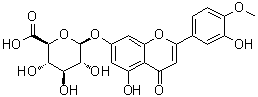 CAS # 35110-20-4, Diosmetin 7-glucuronide, 5-Hydroxy-2-(3-hydroxy-4-methoxyphenyl)-4-oxo-4H-1-benzopyran-7-yl beta-D-glucopyranosiduronic acid, Diosmetin 7-O-glucuronide, Diosmetin 7-O-beta-D-glucuronide, Diosmetin 7-O-beta-D-glucuronopyranoside methyl ester