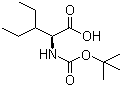 structure of CAS# 35264-04-1, N-叔丁氧羰基-3-乙基-L-正缬氨酸