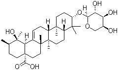 CAS # 35286-59-0, Ziyuglycoside II, Zigu-glucoside II, (3beta)-3-(alpha-L-Arabinopyranosyloxy)-19-hydroxyurs-12-en-28-oic acid