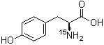 structure of CAS# 35424-81-8, L-Tyrosine-<sup>15</sup>N