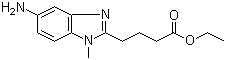 structure of CAS# 3543-73-5, 1-Methyl-5-amino-1H-benzimidazole-2-butanoic acid ethyl ester