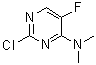 structure of CAS# 355829-23-1, 2-Chloro-5-fluoro-N,N-dimethyl-4-pyrimidinamine