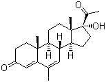 CAS # 3562-63-8, Megestrol, 17-Hydroxy-6-methylpregna-4,6-diene-3,20-dione