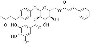 CAS # 356517-93-6, 4-[4-[[6-O-(1-Oxo-3-phenyl-2-propenyl)-2-O-(3,4,5-trihydroxybenzoyl)-beta-D-glucopyranosyl]oxy]phenyl]-2-butanone