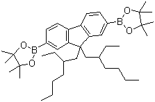 structure of CAS# 357219-41-1, 9,9-Bis(2-ethylhexyl)fluorene-2,7-bis(boronic acid pinacol ester)