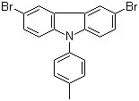 structure of CAS# 357437-74-2, 3,6-二溴-9-(4-甲基苯基)-9H-咔唑