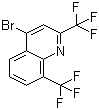 structure of CAS# 35853-45-3, 2,8-Bis(trifluoromethyl)-4-bromoquinoline