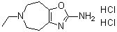 structure of CAS# 36067-72-8, 6-Ethyl-5,6,7,8-tetrahydro-4H-oxazolo[4,5-d]azepin-2-amine dihydrochloride