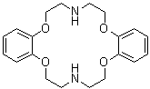 CAS # 36080-67-8, 5,6,14,15-Dibenzo-4,7,13,16-tetraoxa-1,10-diazacyclooctadeca-5,14-diene, 7,8,9,10,18,19,20,21-Octahydro-6H,17H-dibenzo[b,k][1,4,10,13,7,16]tetraoxadiazacyclooctadecine