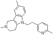 structure of CAS# 3613-73-8, 2,3,4,5-四氢-2,8-二甲基-5-[2-(6-甲基吡啶-3-基)乙基]-1H-吡啶并[4,3-b]吲哚