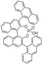 structure of CAS# 361342-51-0, (11bR)-2,6-二-9-蒽基-4-羟基二萘并[2,1-d:1',2'-f][1,3,2]二氧杂磷杂卓  4-氧化物