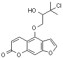 CAS # 36150-06-8, Saxaline, Saxalin, 4-(3-Chloro-2-hydroxy-3-methylbutoxy)-7H-furo[3,2-g][1]benzopyran-7-one