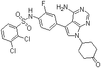 CAS 登录号：364355-93-1, N1-[4-[4-氨基-7-(4-氧代环己基)-7H-吡咯并[2,3-d]嘧啶-5-基]-2-氟苯基]-2,3-二氯-1-苯磺酰胺