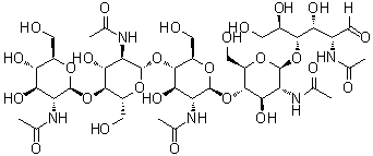 structure of CAS# 36467-68-2, 五-N-乙酰基壳五糖