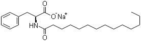 CAS 登录号：36577-41-0, N-十四碳酰基-L-苯丙氨酸钠
