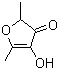 structure of CAS# 3658-77-3, 4-Hydroxy-2,5-dimethyl-3(2H)furanone