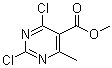 structure of CAS# 36745-93-4, 2,4-二氯-6-甲基嘧啶-5-羧酸甲酯