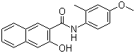 CAS # 3689-20-1, 3-Hydroxy-4'-methoxy-2'-methyl-2-naphthanilide, 3-Hydroxy-N-(4-methoxy-2-methylphenyl)naphthalene-2-carboxamide, Naphthol AS-LT