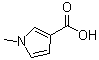structure of CAS# 36929-61-0, 1-Methyl-1H-pyrrole-3-carboxylic acid