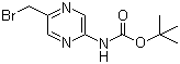 structure of CAS# 369638-69-7, (5-Bromomethylpyrazin-2-yl)carbamic acid tert-butyl ester