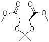 2,3-O-异亚丙基-D-酒石酸二甲酯分子结构 (CAS 37031-30-4)