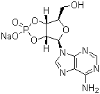 structure of CAS# 37063-35-7, 腺苷 2',3'-环状磷酸酯钠盐