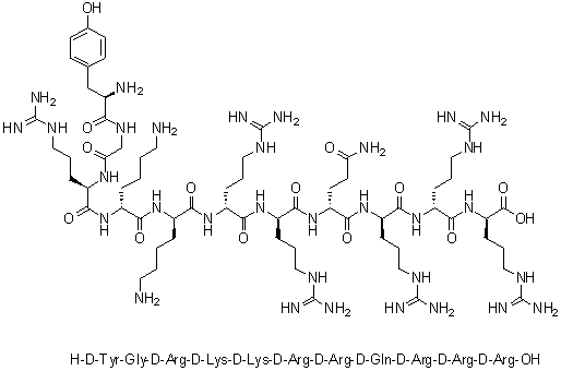 CAS 登录号：371916-34-6, D-酪氨酰甘氨酰-D-精氨酰-D-赖氨酰-D-赖氨酰-D-精氨酰-D-精氨酰-D-谷氨酰胺酰-D-精氨酰-D-精氨酰-D-精氨酸