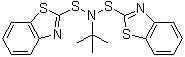 CAS 登录号：3741-80-8, N-叔丁基-双(2-苯并噻唑)次磺酰亚胺