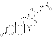 structure of CAS# 37413-91-5, 21-羟基孕甾-1,4,9(11),16-四烯-3,20-二酮-21-醋酸酯