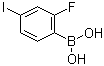 structure of CAS# 374790-98-4, (2-Fluoro-4-iodophenyl)boronic acid
