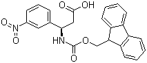 structure of CAS# 374791-04-5, (R)-N-芴甲氧羰基-3-氨基-3-(3-硝基苯基)丙酸