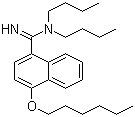 CAS # 3748-77-4, Bunamidine, N,N-Dibutyl-4-hexyloxy-1-naphthamidine